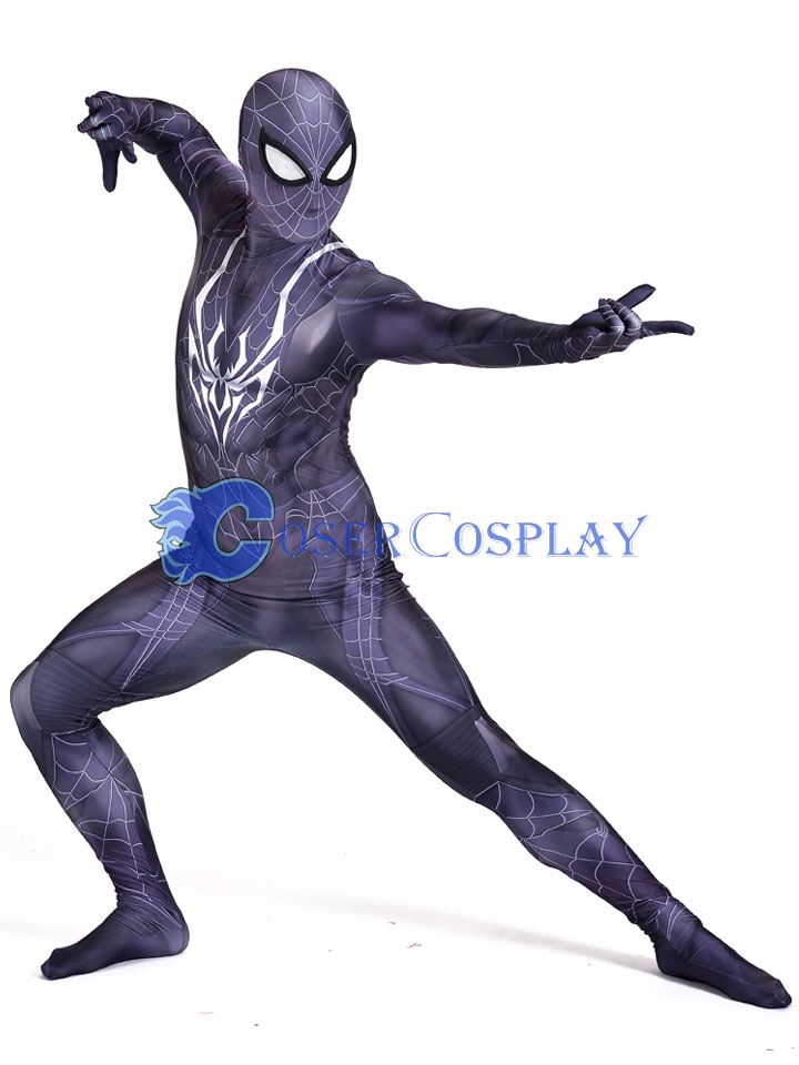 2018 New Design Black Spiderman Cosplay Costume